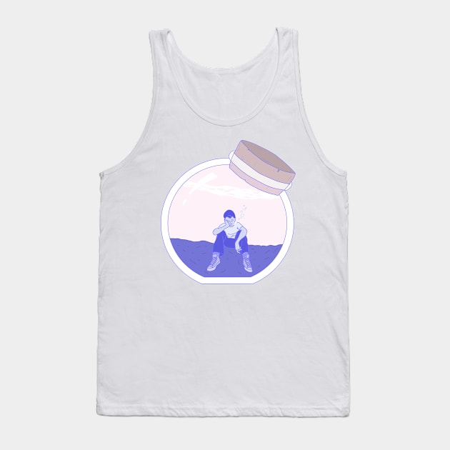 My Little Sea of Tears | Thoughtful Boy | Not Hamlet Design Tank Top by NotHamlet